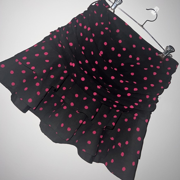 Polka dot rouched dynamite skirt - Picture 2 of 4